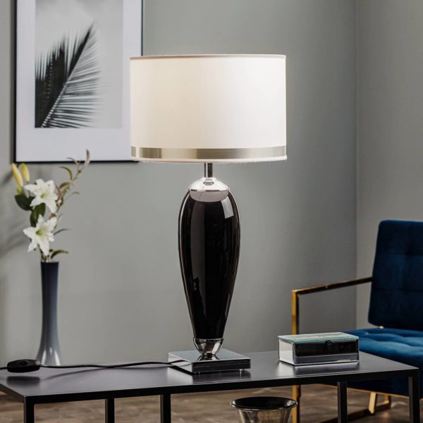 Argon Lampe à poser Lund blanche et noire
