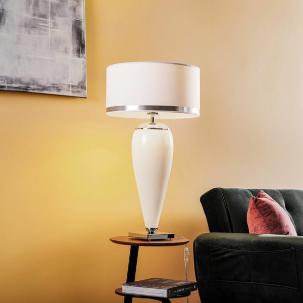 Argon Lampe à poser Lund blanche/opale