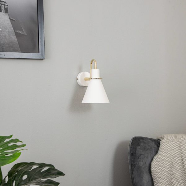 Argon Applique Bona, blanche-laiton Argon