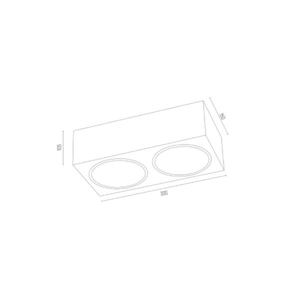 Argon Spot pour plafond Ronda à 2 lampes