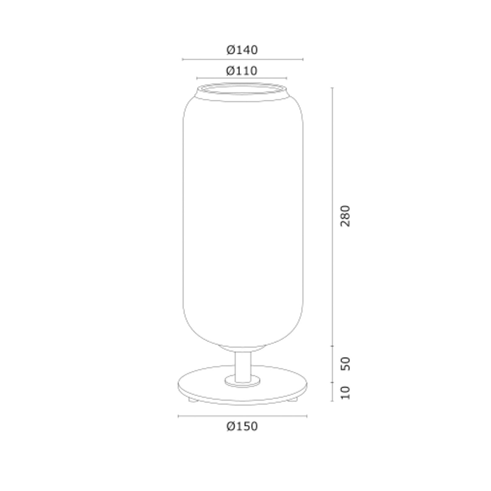 Euluna Lampe de table Valiano avec abat-jour en verre blanc Euluna