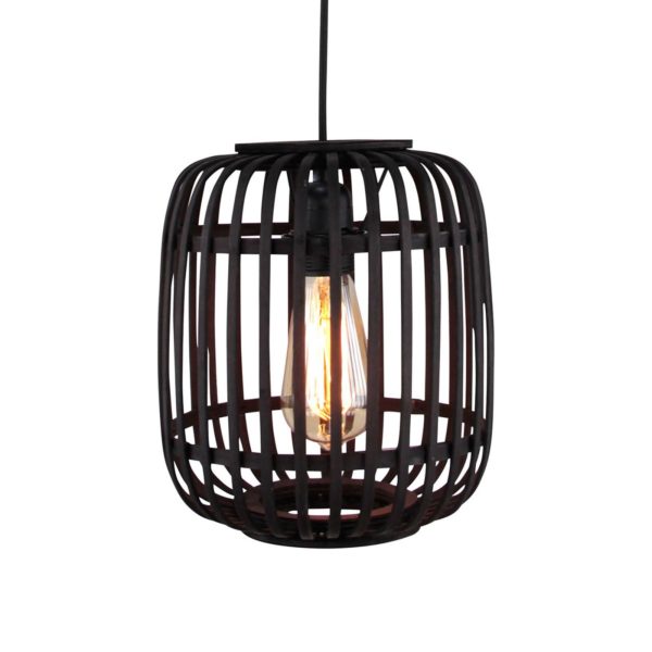 Brilliant Suspension Woodrow avec abat-jour cage en bambou Brilliant