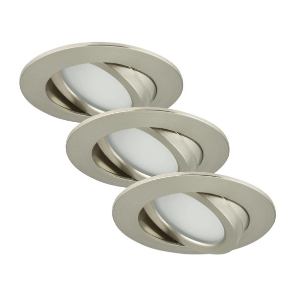 Briloner Set de 3 spots encastrés LED Bert