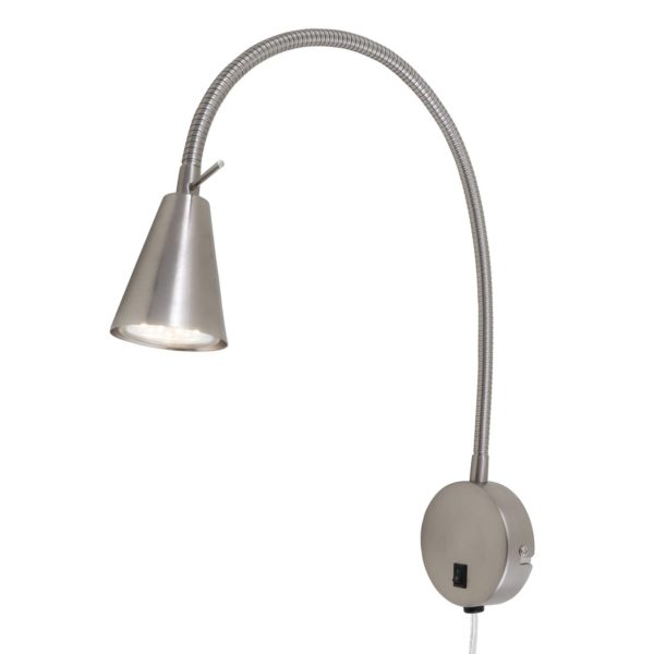 Briloner Applique murale LED Tusa, élément mural, nickel Briloner
