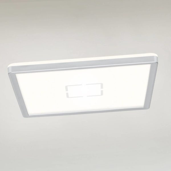Briloner Plafonnier LED Free, 29 x 29 cm, argenté Briloner