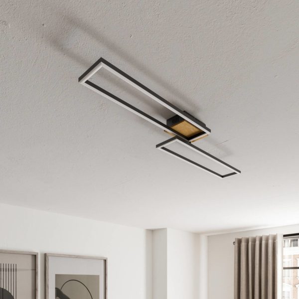Briloner Plafonnier LED Frame, télécommande Briloner