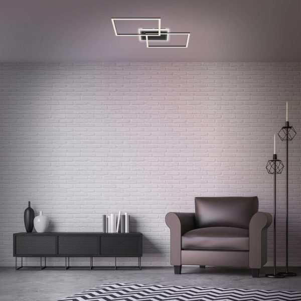 Briloner Plafonnier LED Frame à 2 lampes