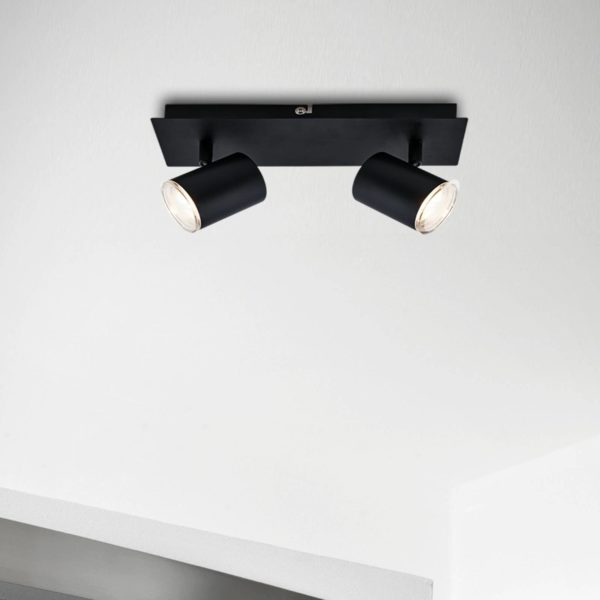 Briloner Plafonnier à spots Banyo Splash GU10 IP44 2 lampes Briloner