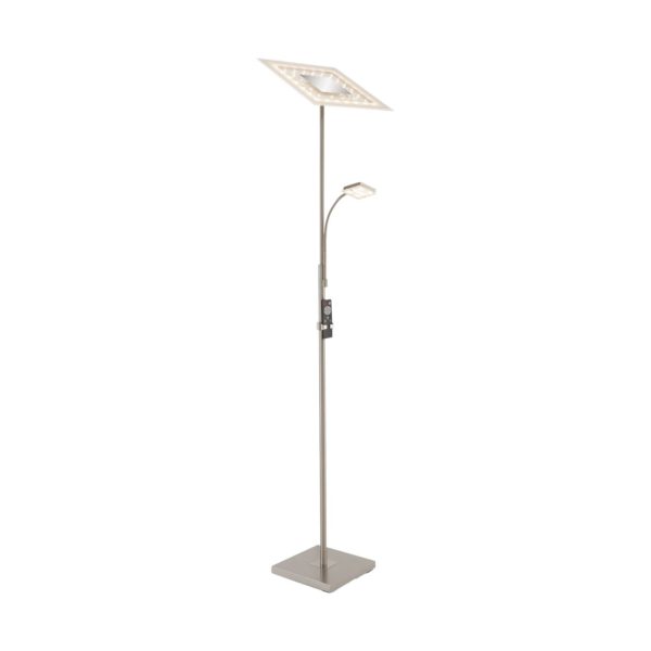 Briloner Lampadaire à éclairage indirect LED 1341-022 nickel à intensité variable Briloner