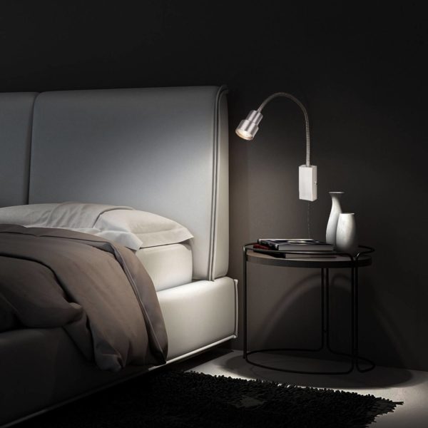 Briloner Applique LED Tusi bras flexible, nickel Briloner