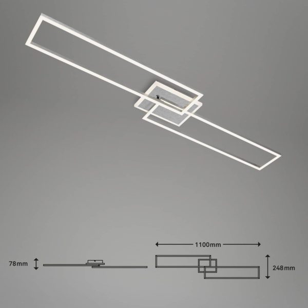 Briloner Plafonnier LED Frame S CCT 110x24