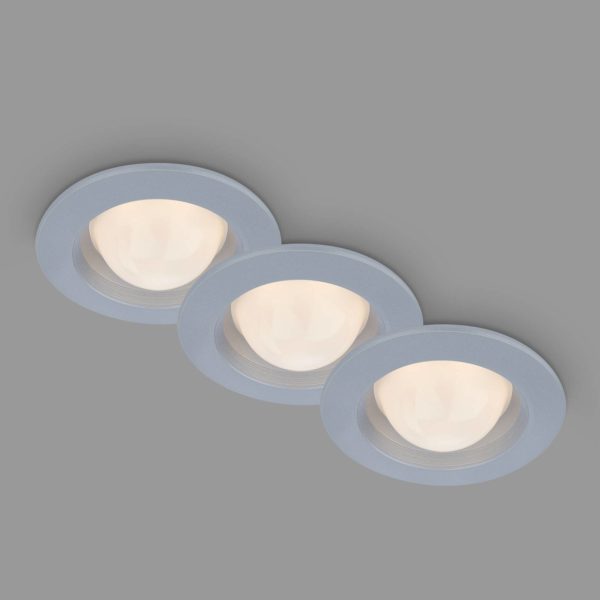 Briloner Spot encastré LED Carro, lot de 3, 3 000 K, chromé Briloner