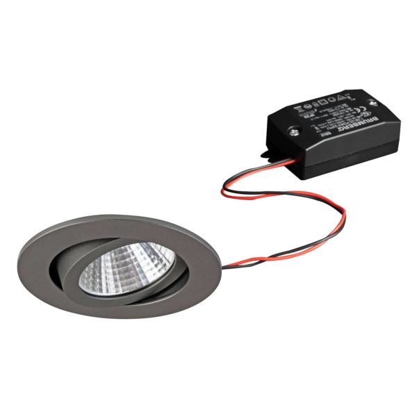 BRUMBERG spot encastré LED 38° rond titane 2700K BRUMBERG