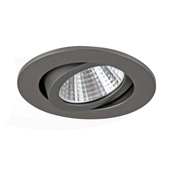 BRUMBERG spot encastré IP65 rond, titane BRUMBERG