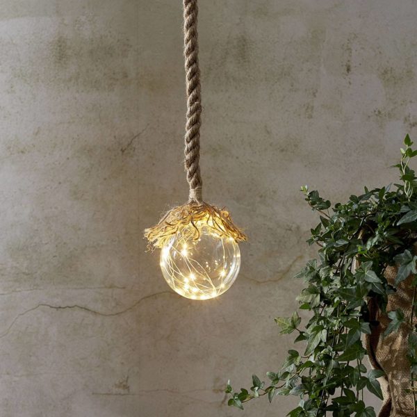 STAR TRADING Lampe décorative LED Jutta, sphère verre Ø 10 cm STAR TRADING