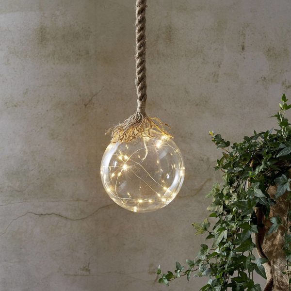 STAR TRADING Lampe décorative LED Jutta, sphère verre Ø 15 cm STAR TRADING