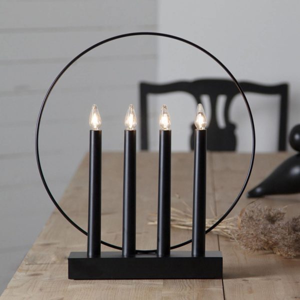 STAR TRADING Lampe déco fenêtre Glossy anneau 4 lampes