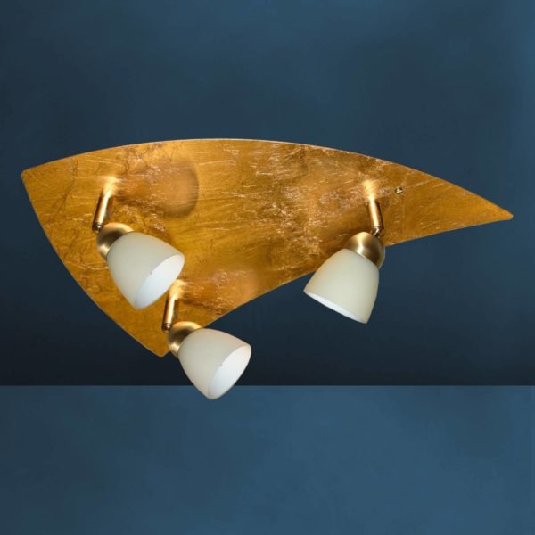 Busch Plafonnier Elegance, 3 lampes, or Busch