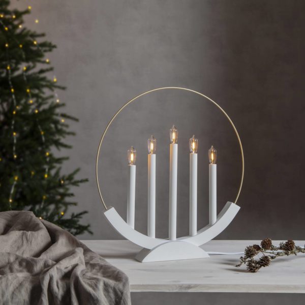 STAR TRADING Chandelier LED Brace à 5 lampes