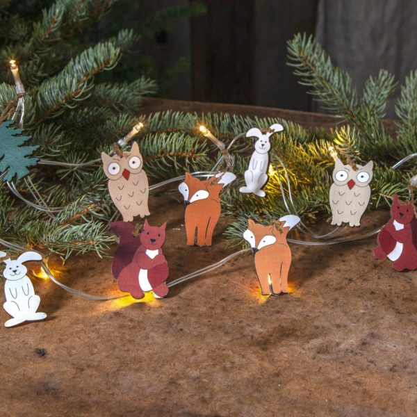 STAR TRADING Guirlande LED Forest Friends 10 figurines bois STAR TRADING