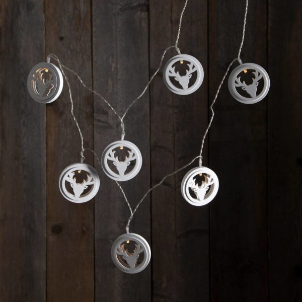 STAR TRADING Guirlande lumineuse LED Woodworks 10 têtes de cerf STAR TRADING