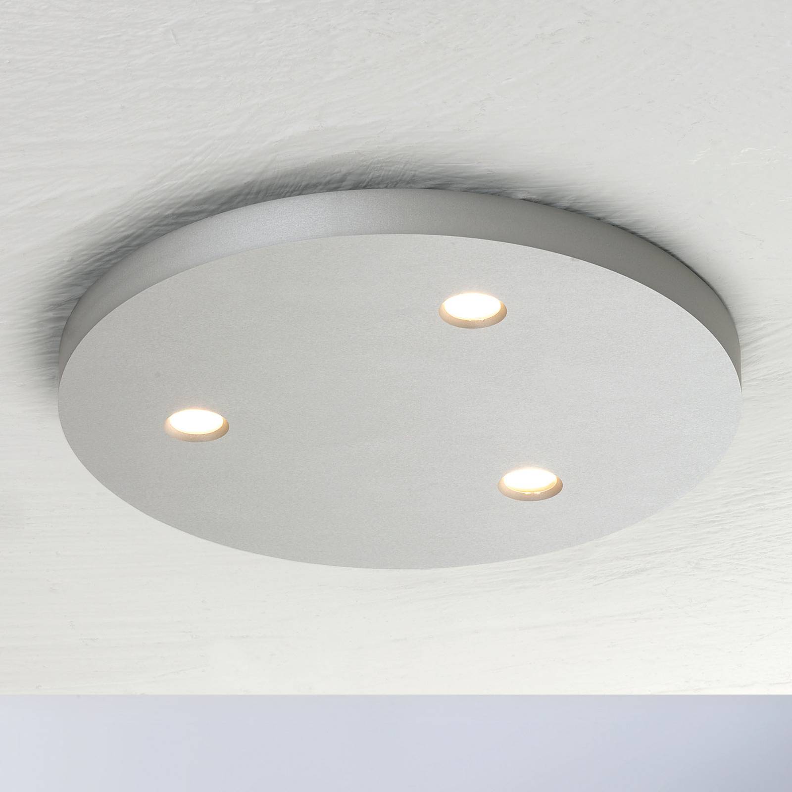 Bopp Close plafonnier LED à 3 lampes rond alu BOPP