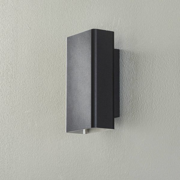 BEGA Studio Line applique étroite noire/alu 22 cm BEGA