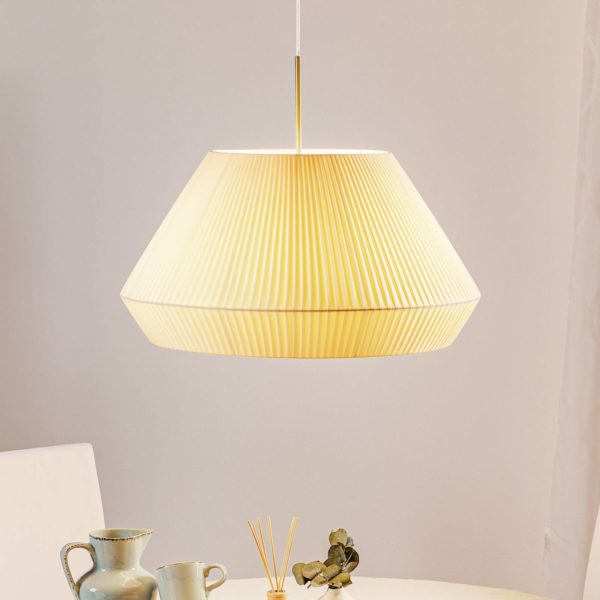 Bover Mei 60 – suspension en tissu ronde, crème Bover