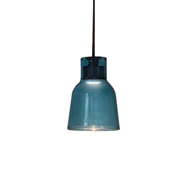 Bover Drip S/01L suspension LED en verre, bleue Bover