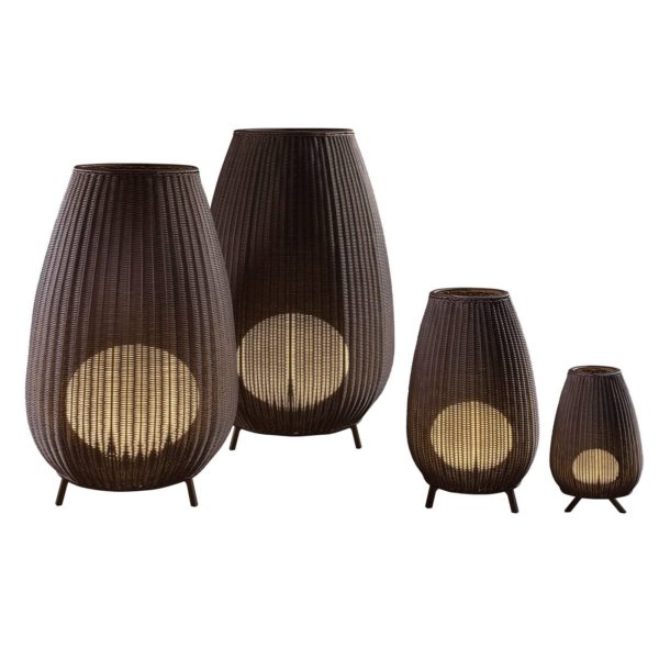 Bover Amphora 01 luminaire de terrasse, brun rotin Bover