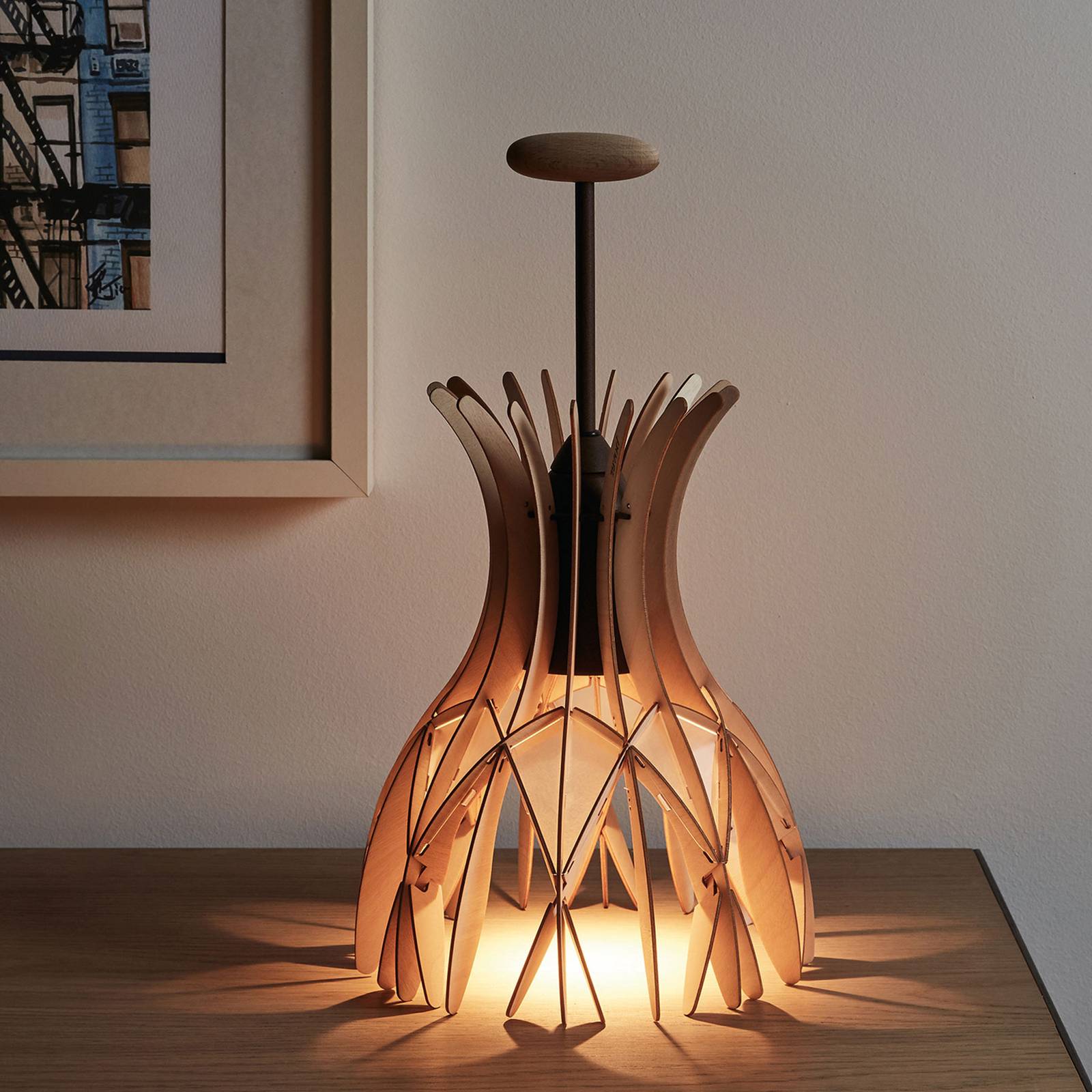 Bover Domita M/36 lampe à poser bois