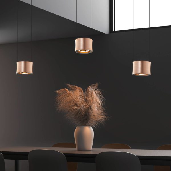 BANKAMP Impulse suspension LED 3 lampes doré rosé BANKAMP