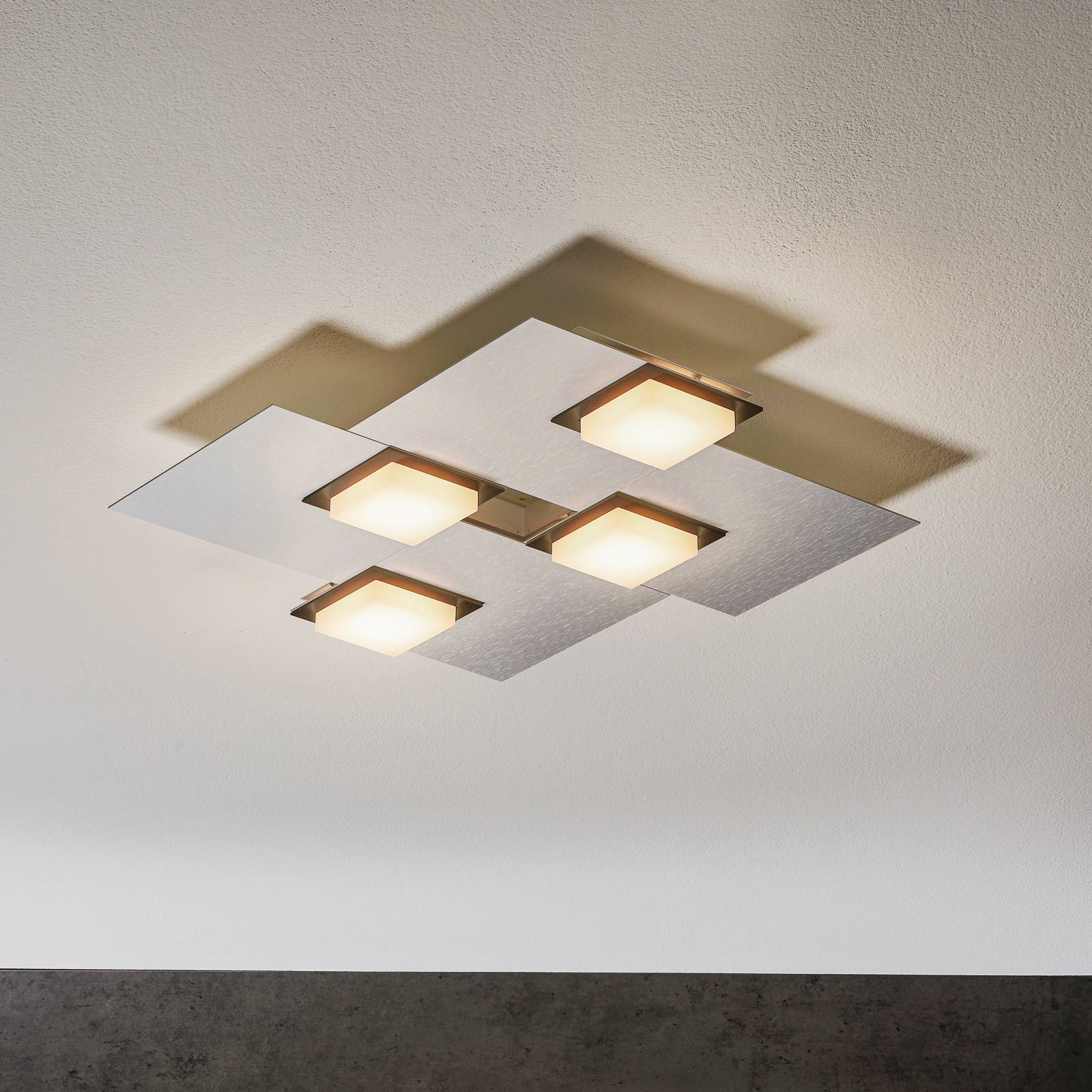 BANKAMP Quadro plafonnier LED 32 W argenté BANKAMP