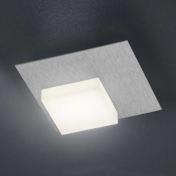 BANKAMP Cube plafonnier LED 8 W, argenté BANKAMP
