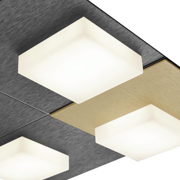 BANKAMP Cube plafonnier LED 32W 28x28cm anthracite BANKAMP