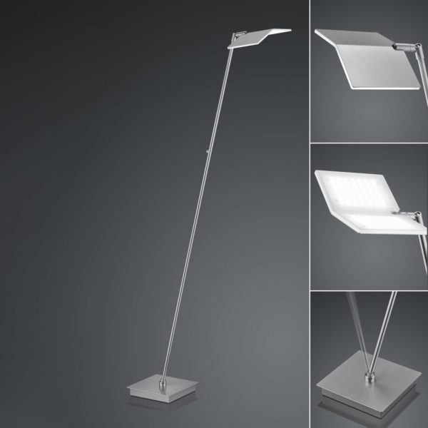 BANKAMP Book lampadaire LED nickel mat BANKAMP
