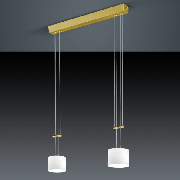 BANKAMP Grazia suspension ZigBee 2 lampes laiton BANKAMP