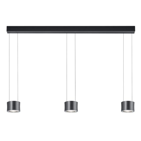 BANKAMP Impulse Suspension 3flg. dim to warm anthracite BANKAMP