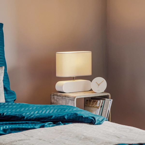 BRITOP Lampe table Cassy pied blanc