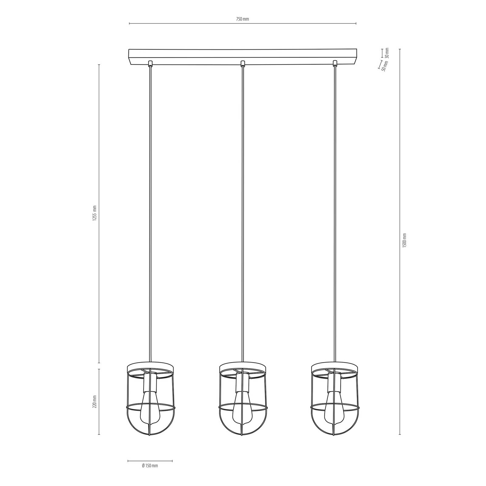 Envostar Neptuna Suspension à 3 lampes Linear Envostar