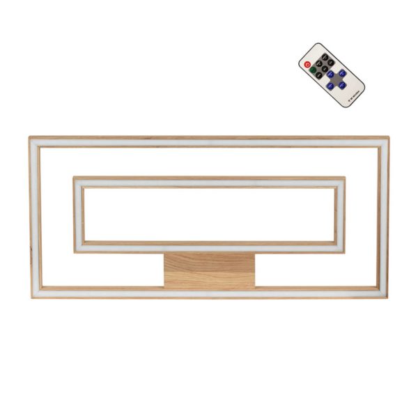 Envostar Lineo mur chêne télécommande à 2 lampes Envostar