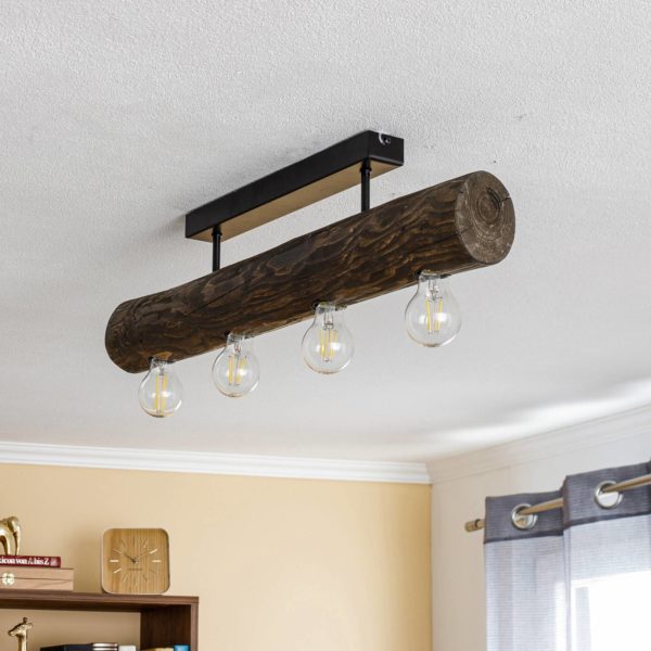 Envostar Beam plafonnier, 4 lampe, pin foncé Envostar