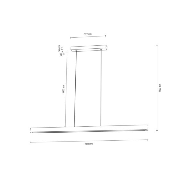 Envostar Lineo Suspension LED pin foncé 118cm Envostar