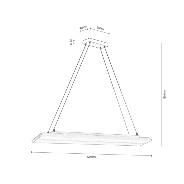 Envostar Tribe suspension LED, hêtre huilé Envostar