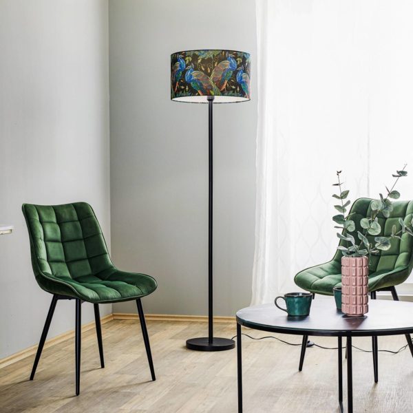 BRITOP Lampadaire Paon, Ø 45 cm, noir BRITOP