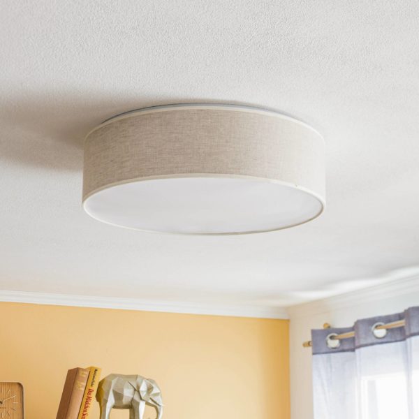 BRITOP Plafonnier Canvas, beige, Ø 48cm BRITOP