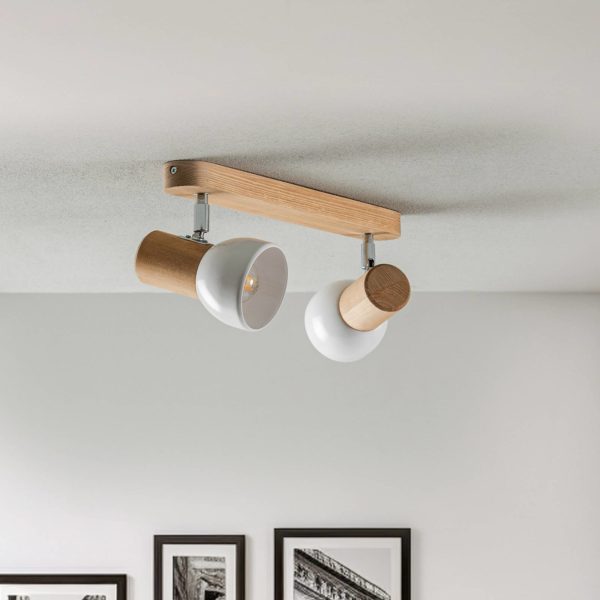 Envostar Nale spot pour plafond 2 lampes pin brun Envostar