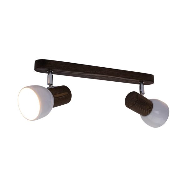 Envostar Nale spot pour plafond 2 lampes pin noyer Envostar