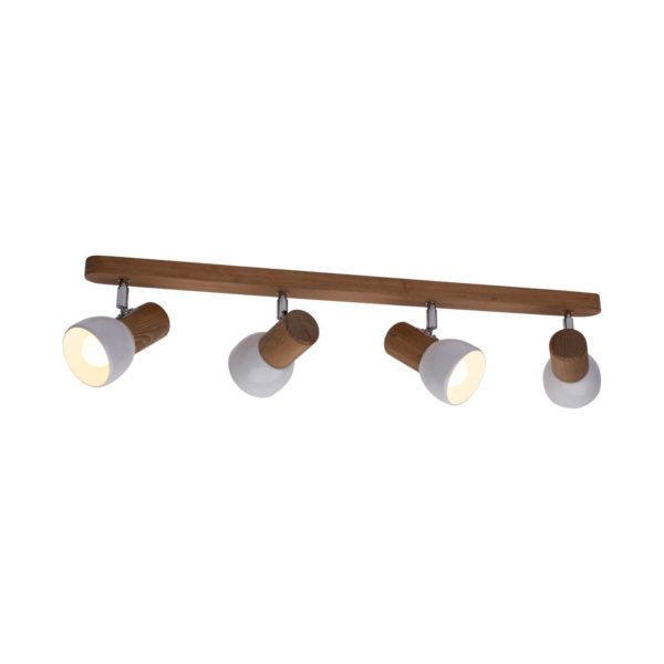 Envostar Nale spot pour plafond 4 lampes pin brun Envostar