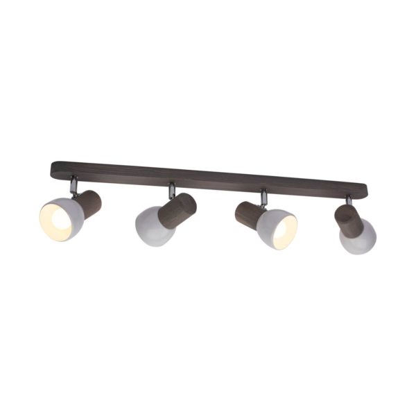 Envostar Nale spot pour plafond 4 lampes pin gris Envostar
